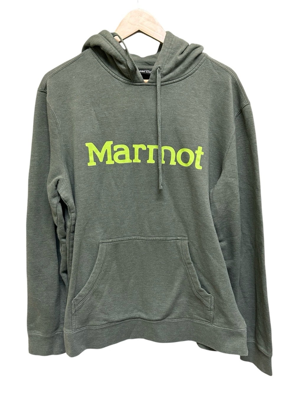 Marmot Spellout Logo Hoodie Sweatshirt Jacket Size L